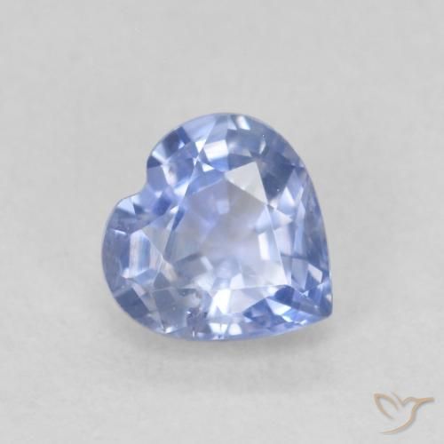 0.68ct 天然 パステルブルー サファイア, 心臓, VS
