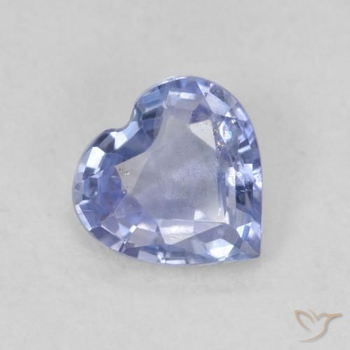 0.57ct 天然 パステルブルー サファイア, 心臓, VS