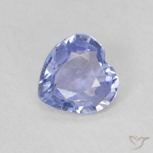0.45ct 天然 ライトブルー サファイア, 心臓, VS