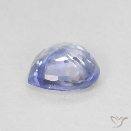 0.57カラットの天然パープルブルーサファイア、心臓、VS