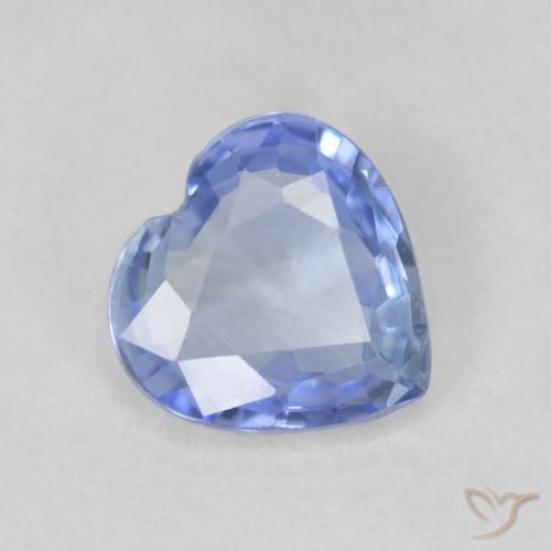 0.62ct 天然 ライトブルー サファイア, 心臓, VVS-VS