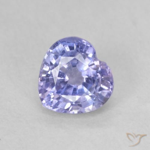0.63ct 天然 ライトブルー サファイア, 心臓, VVS-VS