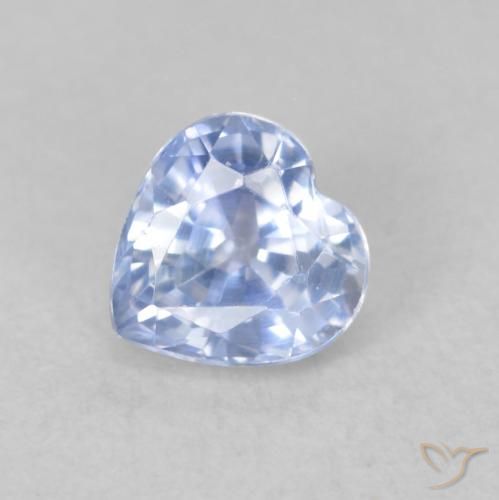 0.71ct 天然 パステルブルー サファイア, 心臓, VVS-VS