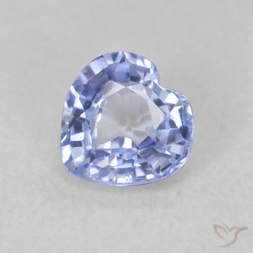 0.77ct 天然 パステルブルー サファイア, 心臓, VVS-VS