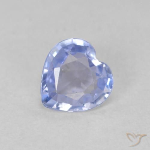 0.42ct 天然 パステルブルー サファイア, 心臓, VVS-VS
