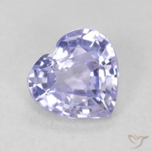 0.83ct 天然 ライトブルー サファイア, 心臓, VS