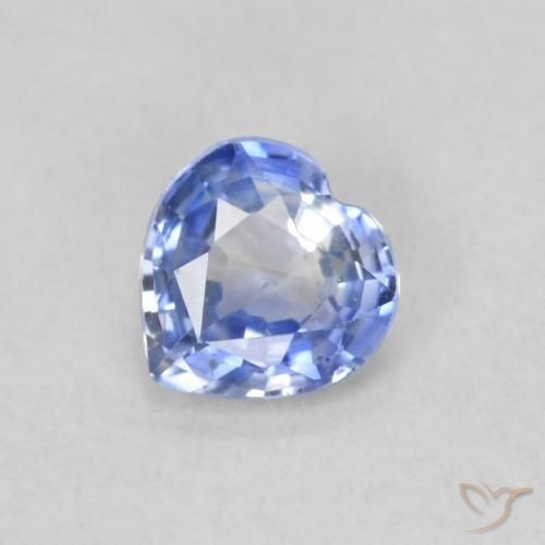 0.44ct 天然 パステルブルー サファイア, 心臓, VS