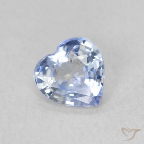 0.47ct 天然 パステルブルー サファイア, 心臓, VS