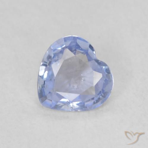 0.48ct 天然 ライトブルー サファイア, 心臓, VS