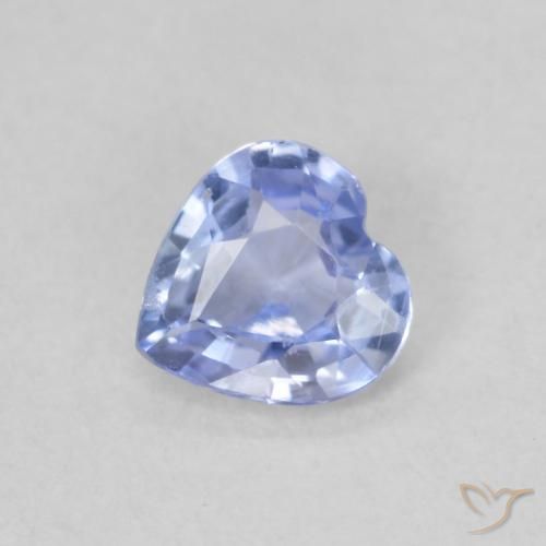 0.44ct 天然 パステルブルー サファイア, 心臓, VS