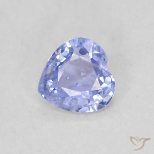 0.45ct 天然 ライトブルー サファイア, 心臓, VS
