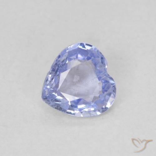 0.42ct 天然 パステルブルー サファイア, 心臓, VS
