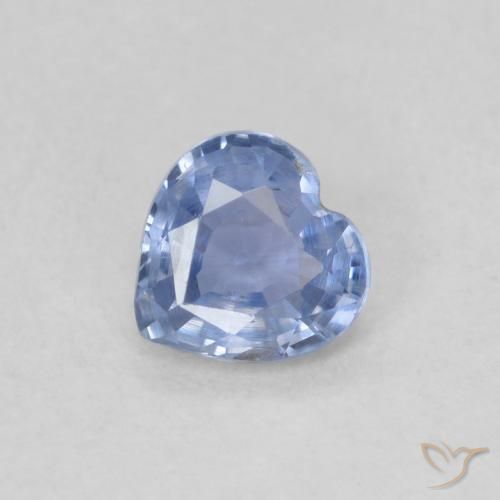 0.45ct 天然 パステルブルー サファイア, 心臓, VS
