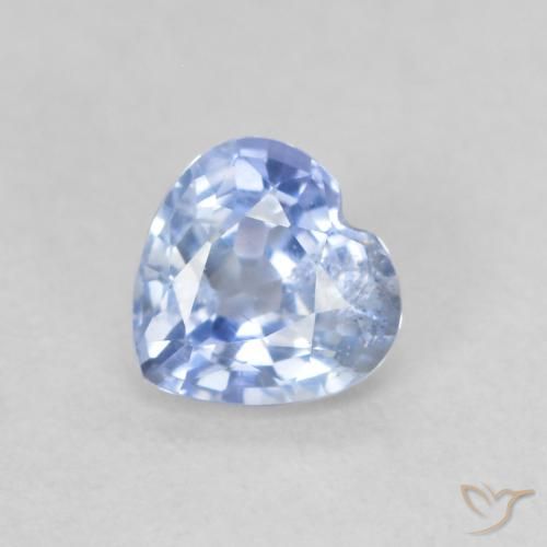 0.52ct 天然 パステルブルー サファイア, 心臓, VS