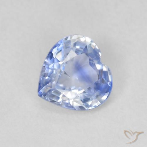 0.50ct 天然 パープルブルー サファイア, 心臓, VS