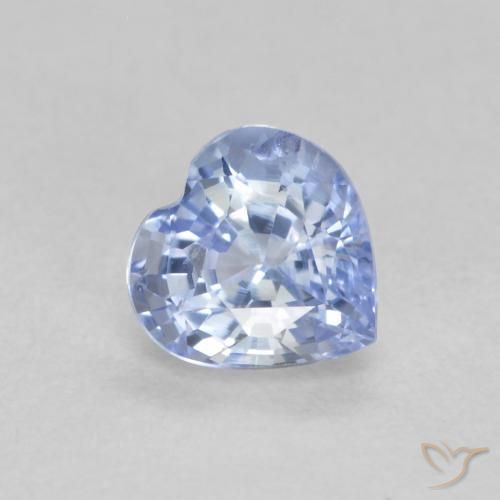 0.61ct 天然 パステルブルー サファイア, 心臓, VS
