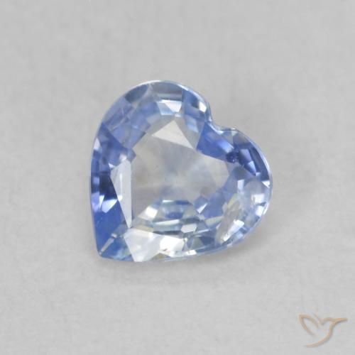 0.44ct 天然 パステルブルー サファイア, 心臓, VS