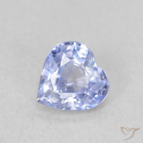 0.35ct 天然 ライトバイオレットブルー サファイア, 心臓, VVS-VS