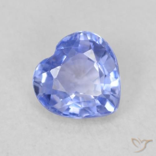 0.46ct 天然 パステルブルー サファイア, 心臓, VVS-VS