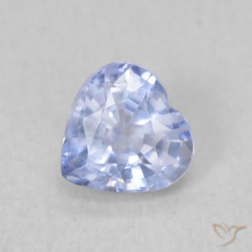 0.41ct 天然 ライトブルー サファイア, 心臓, VVS-VS