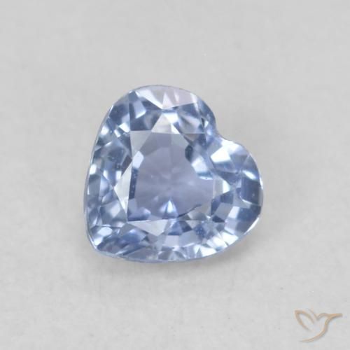0.36ct 天然 ベイビーブルー サファイア, 心臓, VVS-VS