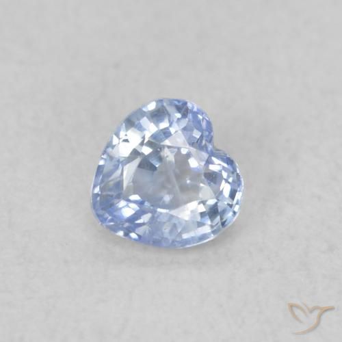 0.25ct 天然 パステルブルー サファイア, 心臓, VS