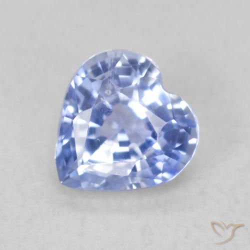 0.48ct 天然 パステルブルー サファイア, 心臓, VS