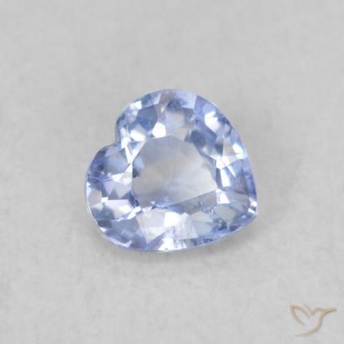 0.30ct 天然 ライトブルー サファイア, 心臓, VS