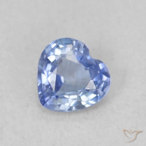 0.31ct 天然 パステルブルー サファイア, 心臓, VS, Photo A