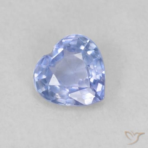 0.30ct 天然 ライトブルー サファイア, 心臓, VS