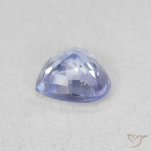0.28カラットの天然薄いパープルがかったブルーサファイア、心臓、VS