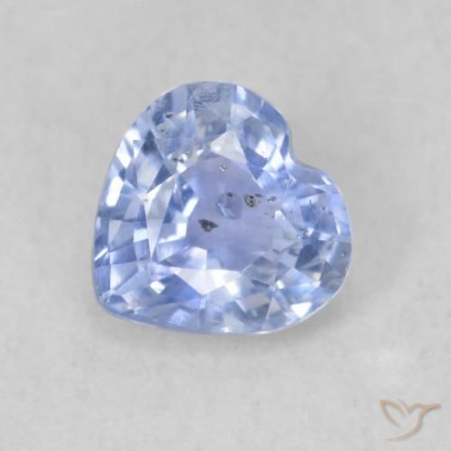 0.50ct 天然 ライトブルー サファイア, 心臓, VS