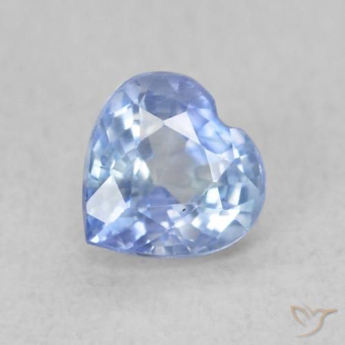0.51ct 天然 パステルブルー サファイア, 心臓, VS