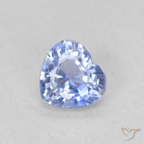 0.44ct 天然 パステルブルー サファイア, 心臓, VS