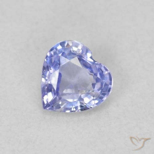 0.41ct 天然 パステルブルー サファイア, 心臓, VS
