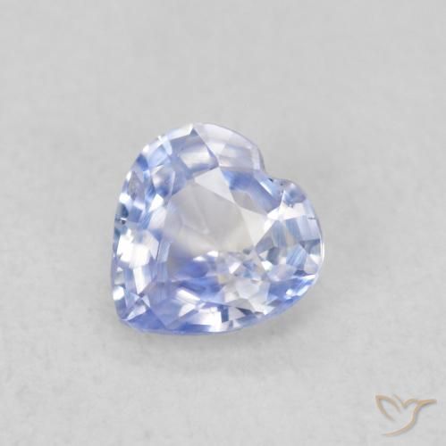 0.48ct 天然 パステルブルー サファイア, 心臓, VS