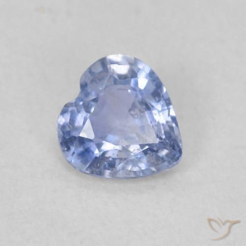 0.30ct 天然 ベイビーブルー サファイア, 心臓, VS