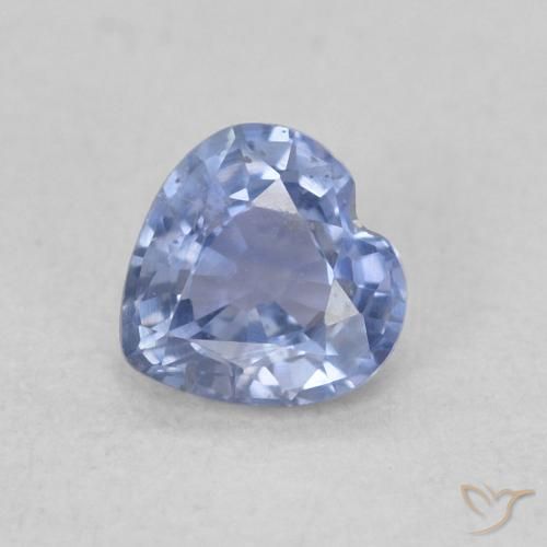 0.37ct 天然 ライトバイオレットブルー サファイア, 心臓, VS