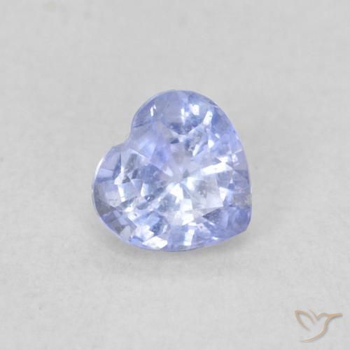 0.30ct 天然 ライトバイオレットブルー サファイア, 心臓, VS