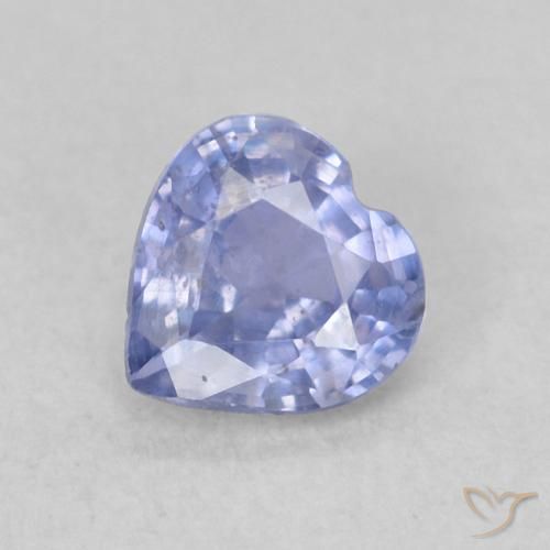 0.42ct 天然 ライトブルー サファイア, 心臓, VS