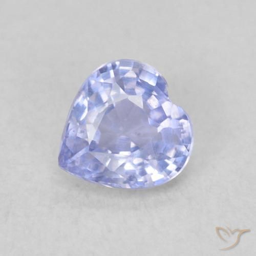 0.39ct 天然 ライトブルー サファイア, 心臓, VS