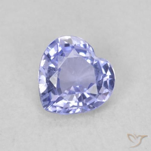 0.34ct 天然 ライトブルー サファイア, 心臓, VS