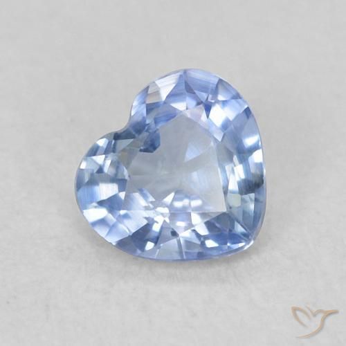 0.39ct 天然 ライトブルー サファイア, 心臓, VS