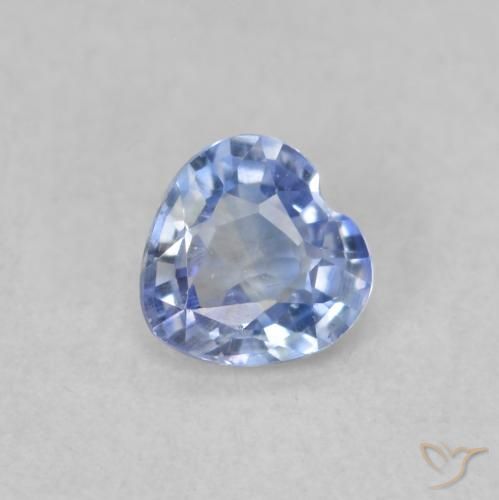 0.41ct 天然 パステルブルー サファイア, 心臓, VS