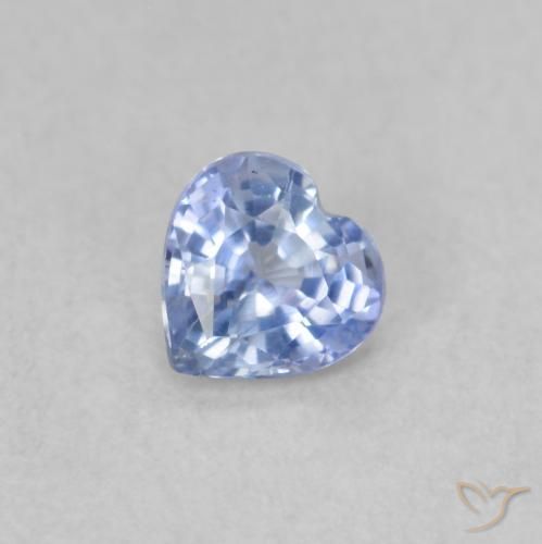 0.34ct 天然 パステルブルー サファイア, 心臓, VS