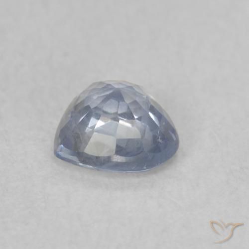 0.50カラットの天然とても薄いブルーサファイア、心臓、VS