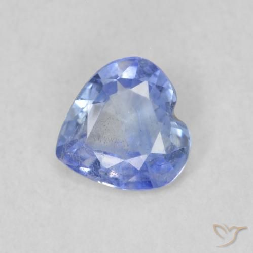 0.32ct 天然 パステルブルー サファイア, 心臓, VS