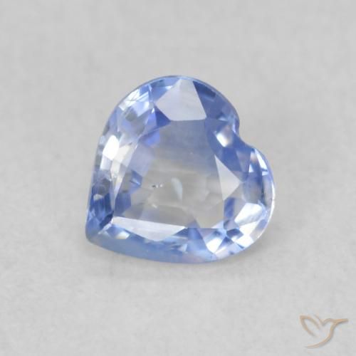 0.38ct 天然 パステルブルー サファイア, 心臓, VS