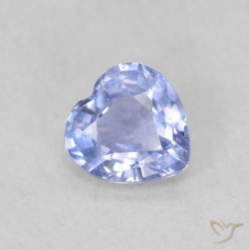 0.35ct 天然 ライトブルー サファイア, 心臓, VVS-VS