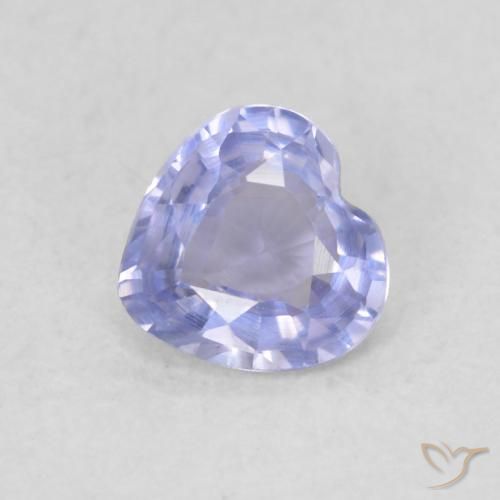0.36ct 天然 ライトブルー サファイア, 心臓, VVS-VS